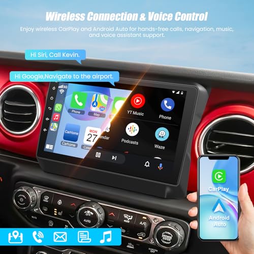 Radio de coche para Jeep Wrangler JL 2018-2021 y Gladiator J