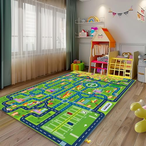 Alfombra de juego para automóvil, alfombra de carretera para