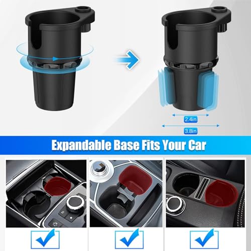 Base ajustable para portavasos de automóvil con soporte para