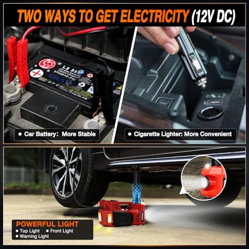 Nilight Kit de gato eléctrico para automóvil hidráulico de 5