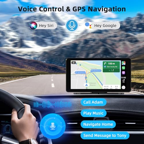 Pantalla Carplay inalámbrica de 7 pulgadas para automóvil, p