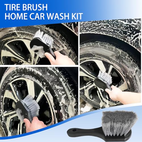 Kit de limpieza de coche de 18 piezas, kit de detalles inter