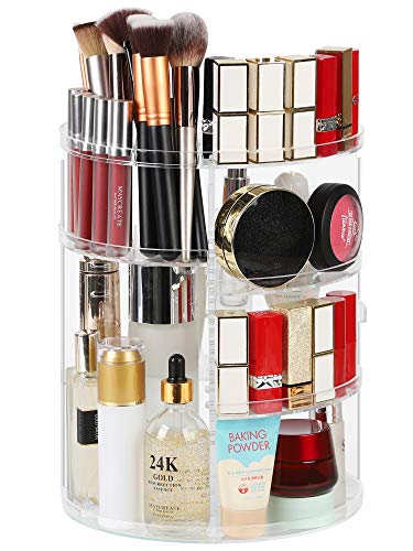 Syntus Organizador de maquillaje giratorio de 360°, soporte