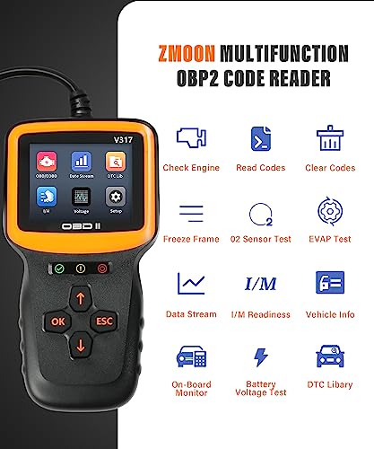 YAKEFLY Herramienta de diagnóstico del escáner OBD2, lector