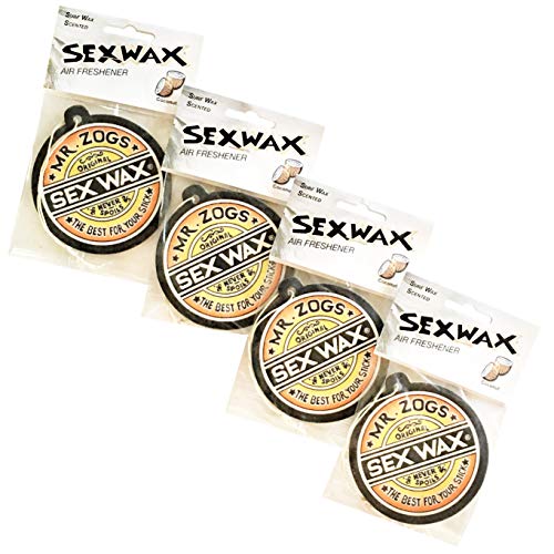 Sex Wax Ambientadores de coco: (paquete de 4)