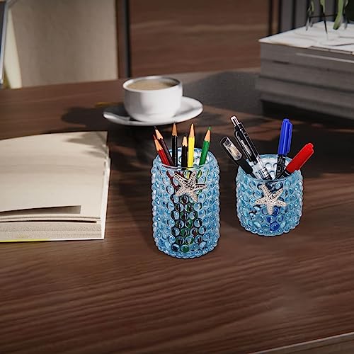 Organizador de brochas de maquillaje de vidrio, taza de alma