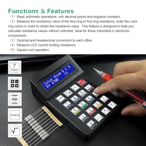 ZORZA 1 juego de kits electrónicos DIY Calculadora Kit de pr