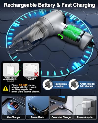 Aspirador de automóvil portátil inalámbrico, aspiradora de m