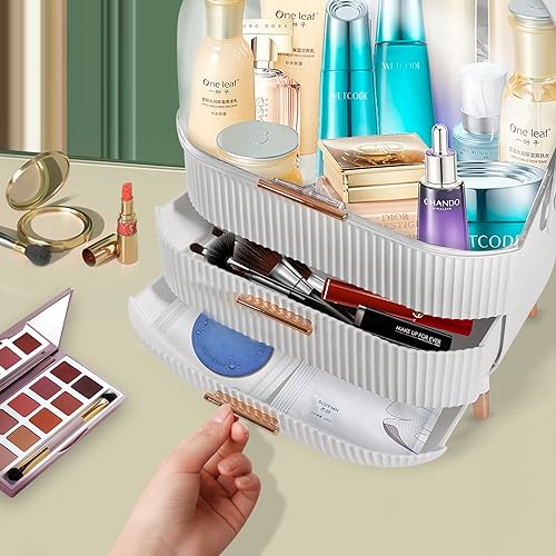 MASSY Caja de almacenamiento de maquillaje con forma de huev