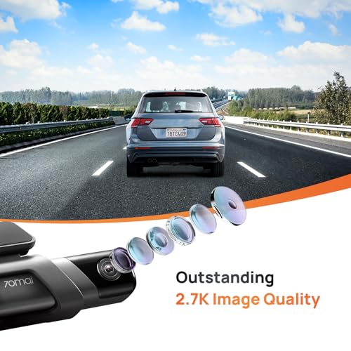 70mai 2.7K 1944P Dash Cam M500, eMMC 128GB de almacenamiento
