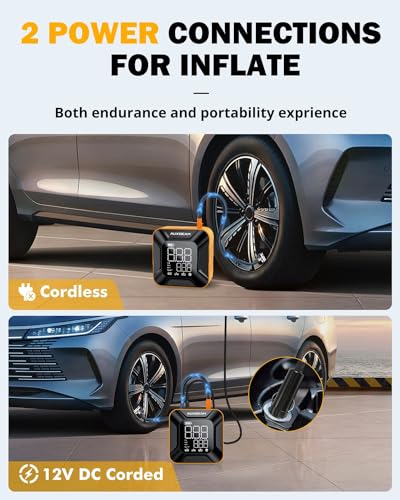 Auxbeam Inflador de neumáticos, compresor de aire portátil,
