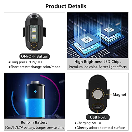 LECART 8 luces estroboscópicas LED inalámbricas que funciona