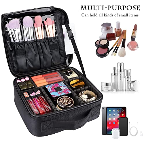 JOURMON Estuche de maquillaje de viaje, Negro -, Bolsa de ma