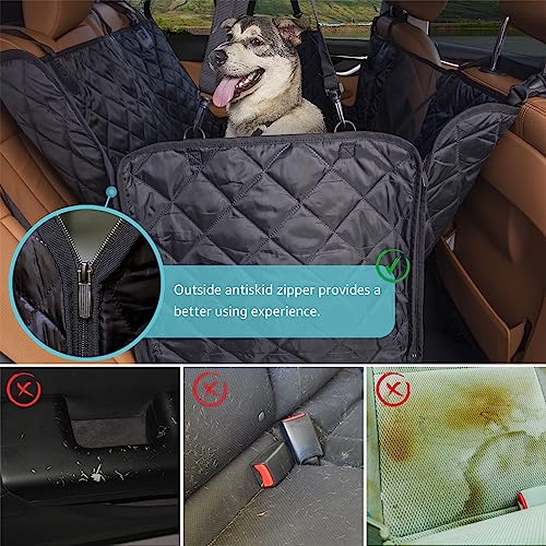Funda de asiento de automóvil para perro para asiento traser