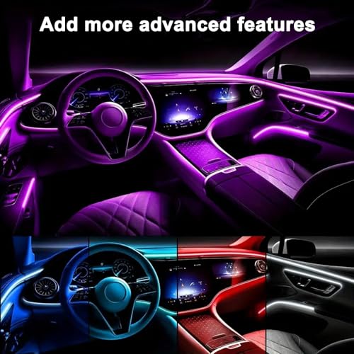 Tira de luces LED para el interior del automóvil, luz LED RG
