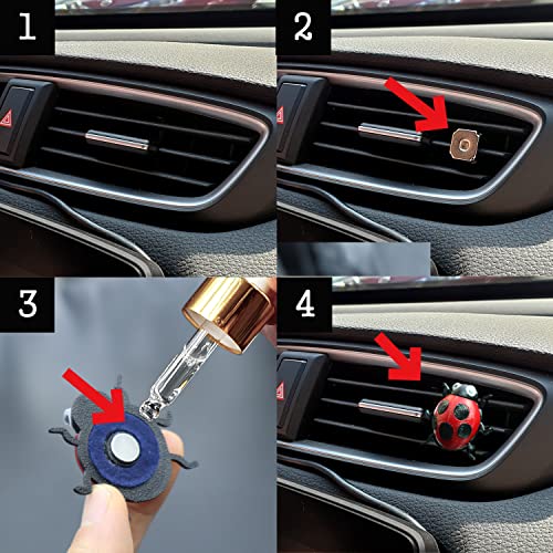 Decoración de ventilación de mariquita para automóvil o inte
