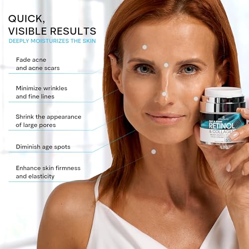 Crema de retinol para la cara, hidratante facial con ácido h