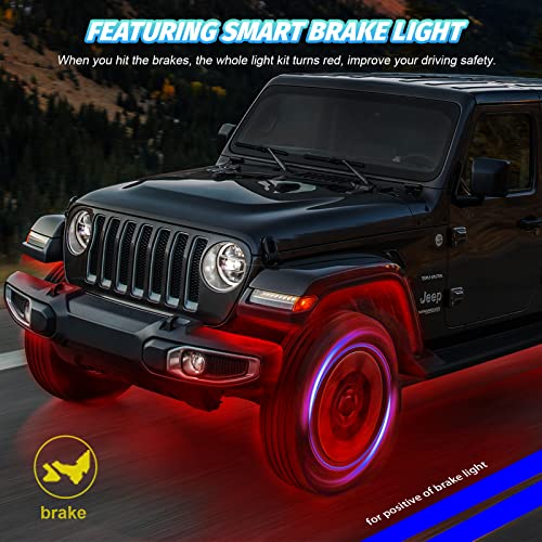 8 cápsulas RGB+IC LED Rock Lights para carrito de golf, cami