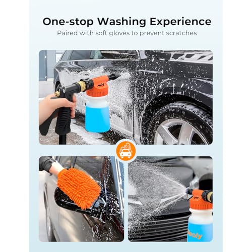 Pistola de espuma para lavado de autos + guante de lavado de