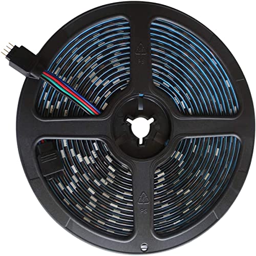 5M - Tira de luz LED negra PCB 5050 RGB impermeable IP65 300
