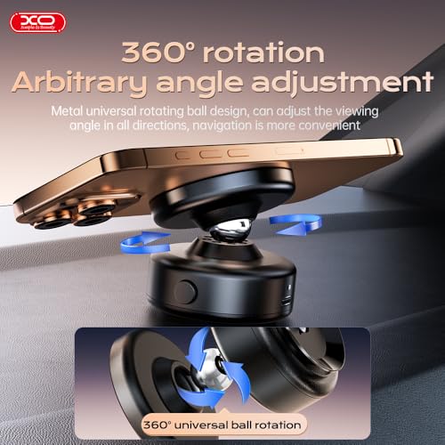Soporte magnético para teléfono, rotación de 360°, imán fuer