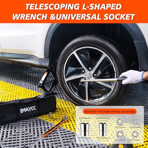 IMAYCC Gato de tijera para coche/SUV/MPV - Kit de gato de co