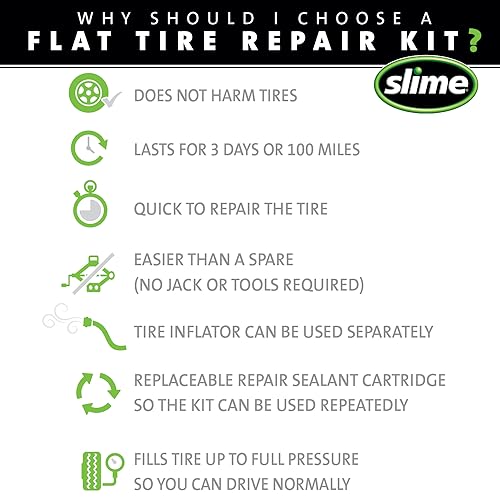 Slime 50107 Smart Spair kit de reparación de neumáticos