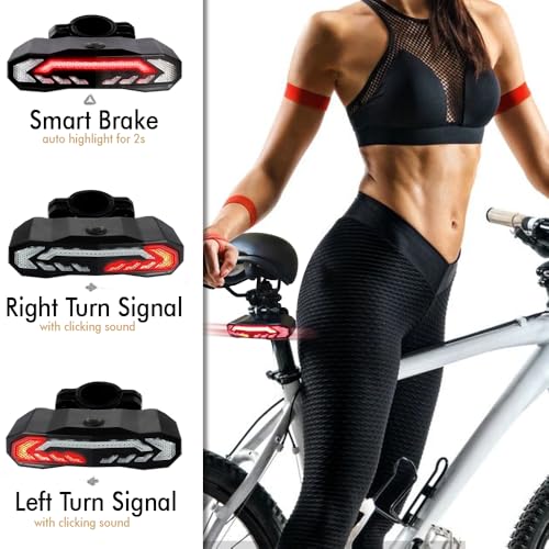 Luz trasera inteligente para bicicleta con señales de giro y