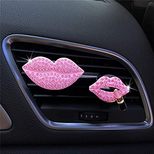 Clip de labios de cristal para automóvil, con diseño de labi