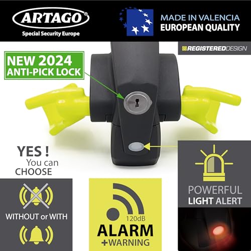 ARTAGO 870 - Cerradura de volante de gama alta 2 en 1 sin o