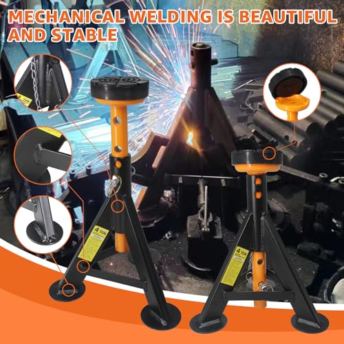BESTOOL - Soportes para gatos de 4 toneladas, con pasadores