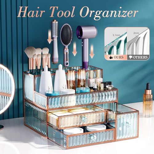 Organizador de maquillaje para encimera, organizador de toca