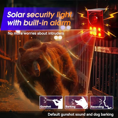 Alarma solar con sensor de movimiento para exteriores, ladri