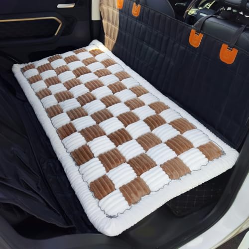 Tapete de cama para mascotas de asiento trasero, cama a cuad