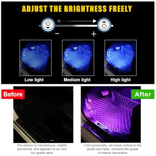 RBG - Luces interiores LED para automóvil, 48 luces LED mult