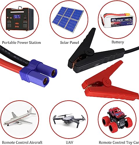 Cables de arranque de batería con abrazadera de cocodrilo a