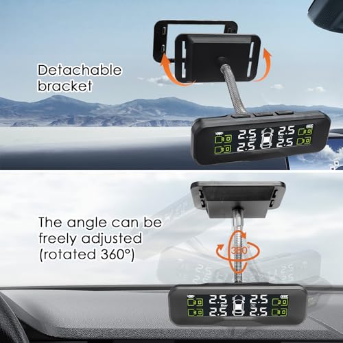 Tire Pressure Monitoring System, Upgrade Wireless Solar TPMS