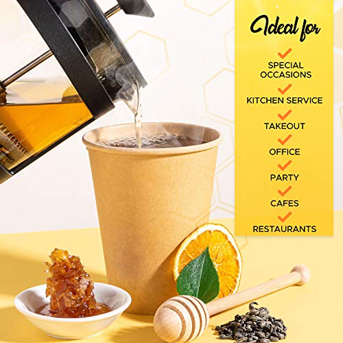 [Paquete de 100 tazas de café y té súper fuertes 100% compos