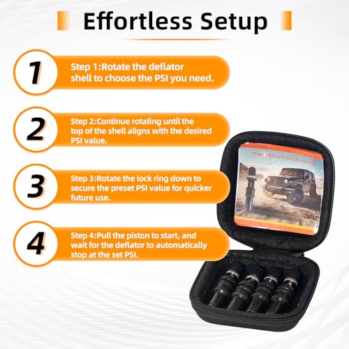 Kit de válvula deflatora de neumáticos ajustable automático,