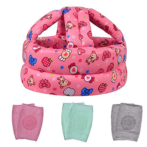 TORASO Baby Helmet & Baby Knee Pads for Crawling,Infant Helm