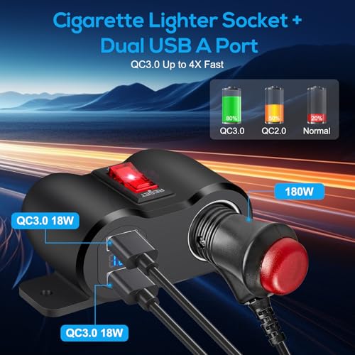 Linkstyle Divisor de enchufe para encendedor de cigarrillos