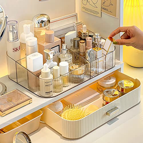 Organizador de maquillaje con cajón apilable, vitrina de alm