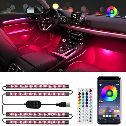 Luces LED para coche, control de aplicación con luces interi