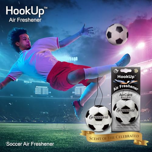 Hookup - Ambientador de coche de fútbol – Paquete de 4 – Aro