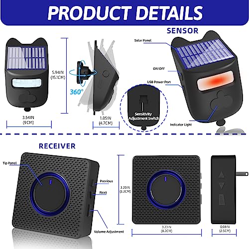 Alarmas solares inalámbricas para entrada exterior resistent