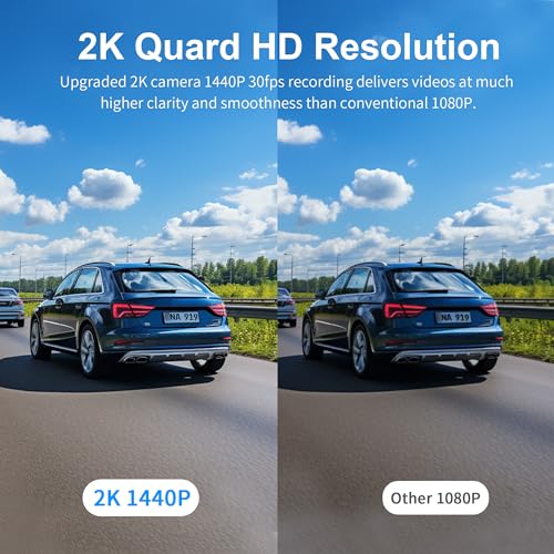 KAWA Dash Cam 2K, cámara WiFi para tablero de automóviles 14