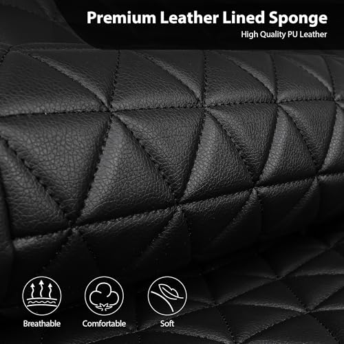 CAR PASS Fundas de asiento de automóvil de cuero con diamant