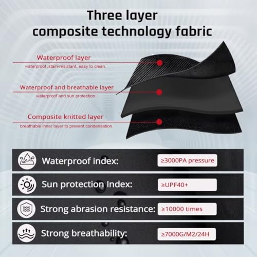 Funda impermeable para automóvil con diseño de rayas rojas,