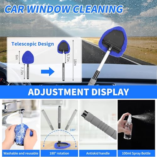 Kit de detalles de coche de 17 piezas, kit de limpieza para