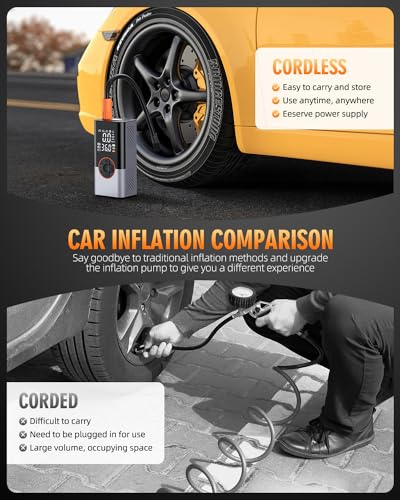 Tire Inflator Portable Air Compressor, 2X Faster Portable Ai